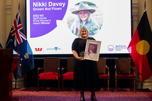 Sustainable flower farmer Nikki Davey takes home 2023 VIC AgriFutures Rural Women’s Award